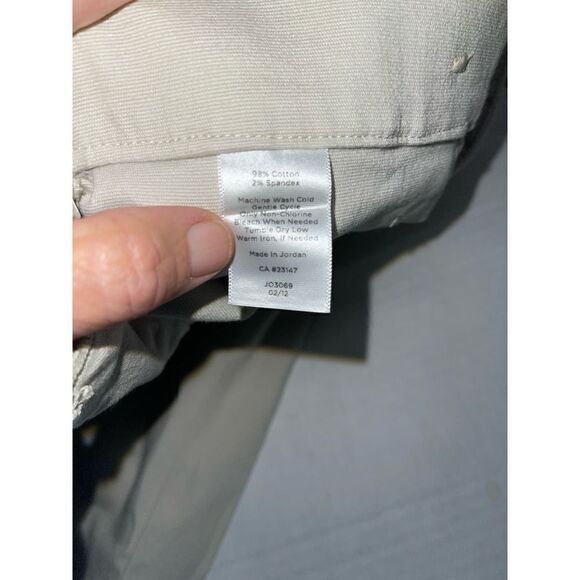Talbots Heritage Tan Khaki Stretchy Flat Front Side Zip Pants Size 12 - Picture 8 of 12